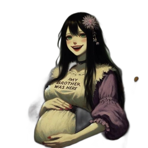 concept art, pixel art, fantasy art, photorealistic, pregnant, woman, white, apron transparent PNG cut-out