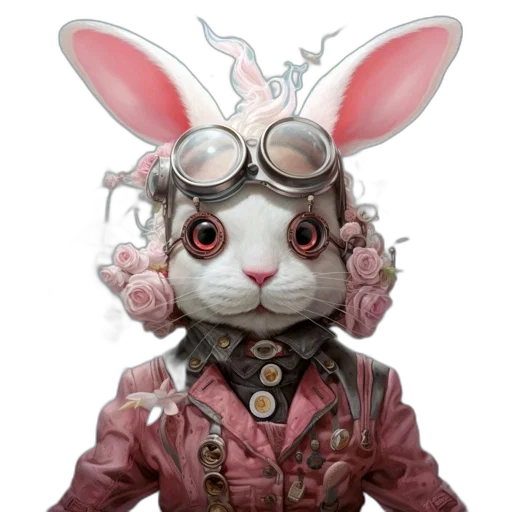 mask, animal, robot, creature, concept art, 3d render, cyberpunk, fantasy art transparent PNG cut-out