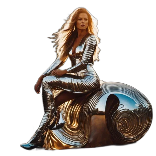 hair, dress, jewelry, concept art, photorealistic, fantasy art, 3d render, outer space transparent PNG cut-out