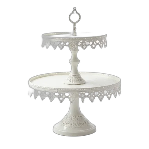 jewelry, furniture, crown, 3d render, white, porcelain, cake, stand transparent PNG cut-out