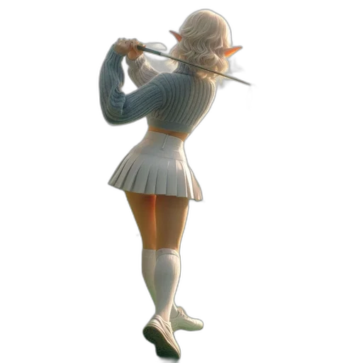 staff, dress, weapon, concept art, 3d render, photorealistic, fantasy art, pastel transparent PNG cut-out