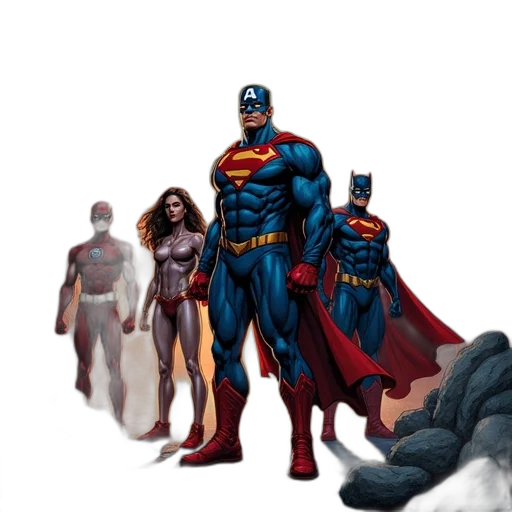 comic book art, concept art, fantasy art, 3d render transparent PNG cut-out