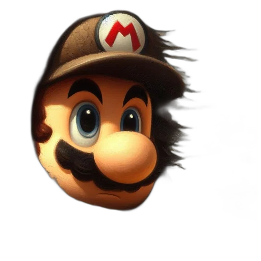 hat, mask, face, hair, 3d render, concept art, photorealistic, pixel art transparent PNG cut-out