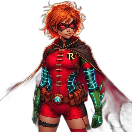 concept art, comic book art, fantasy art, pixel art, red, colorful, dark, woman transparent PNG cut-out
