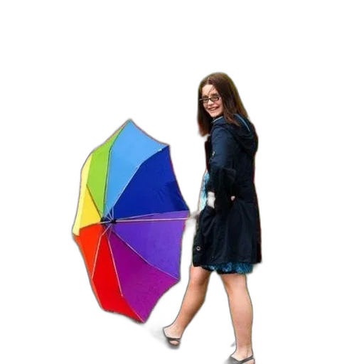 umbrella, dress, jacket, staff, photorealistic, 3d render, watercolor, concept art transparent PNG cut-out