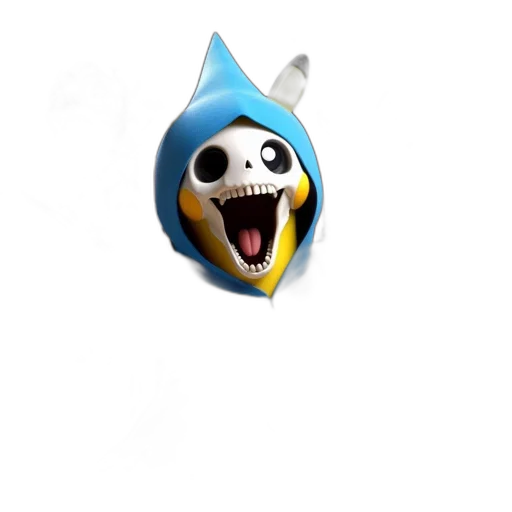 mask, staff, creature, hat, 3d render, concept art, pixel art, fantasy art transparent PNG cut-out