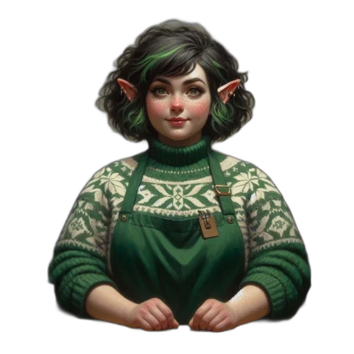 staff, face, fantasy art, concept art, pixel art, photorealistic, green, elfin-eared transparent PNG cut-out
