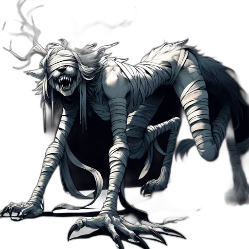 creature, animal, staff, dragon, concept art, fantasy art, comic book art, ominous transparent PNG cut-out