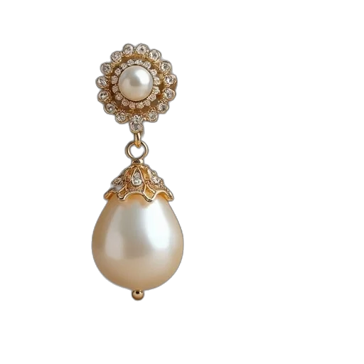 jewelry, crown, alloy, earrings, pearls transparent PNG cut-out