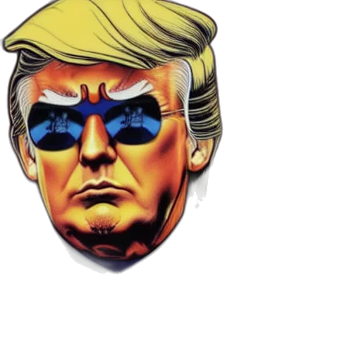 mask, face, comic book art, vaporwave transparent PNG cut-out