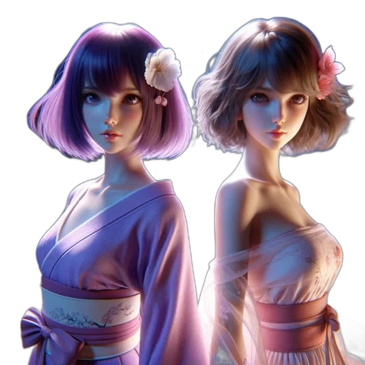 dress, concept art, fantasy art, anime, vaporwave, neon lights, pastel, blue transparent PNG cut-out