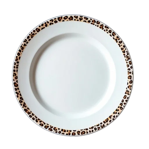 jewelry, food, crown, white, plate, leopard, print, border transparent PNG cut-out