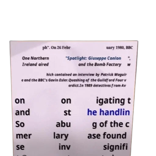 poster, bbc, one, northern, ireland, program, spotlight, giuseppe transparent PNG cut-out