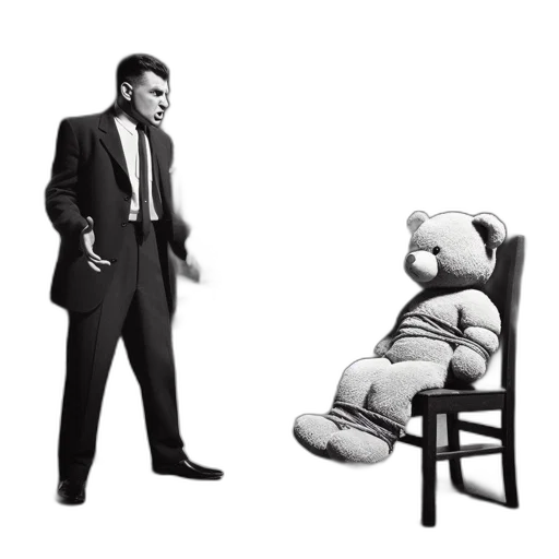 furniture, robot, concept art, 3d render, man, suit, stands, dilapidated transparent PNG cut-out