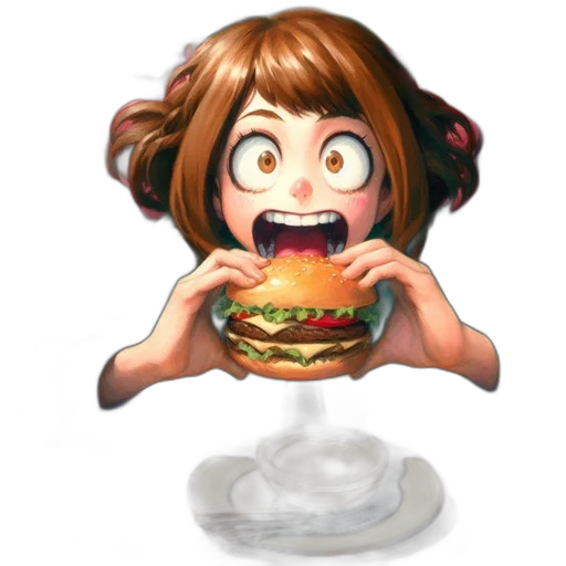 food, creature, face, animal, pixel art, concept art, 3d render, anime transparent PNG cut-out