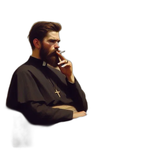 staff, face, jacket, pixel art, photorealistic, concept art, watercolor, introspective transparent PNG cut-out