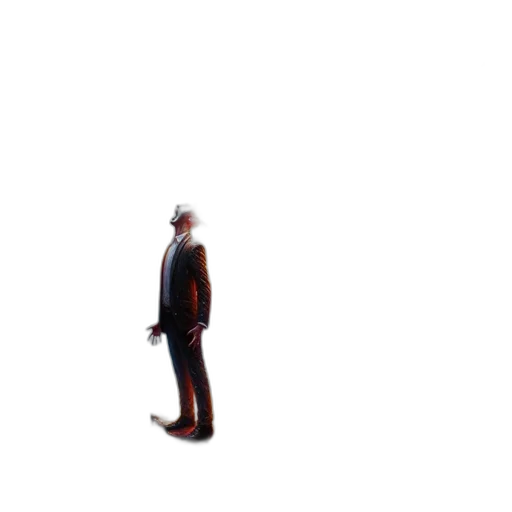 robot, staff, hat, jacket, 3d render, concept art, pixel art, photorealistic transparent PNG cut-out