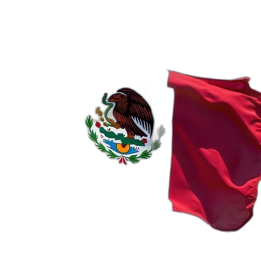 crown, weapon, umbrella, 3d render, red, close-up, mexican, flag transparent PNG cut-out