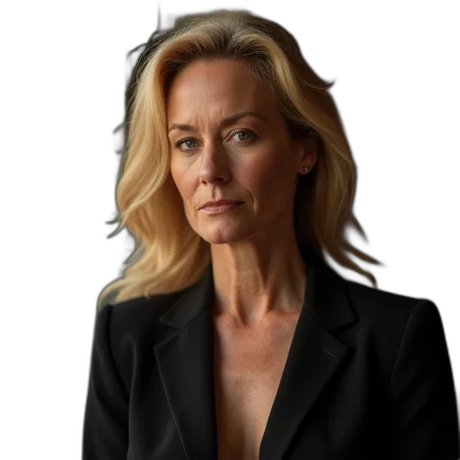 jacket, face, staff, jewelry, photorealistic, meryl, streep, true transparent PNG cut-out