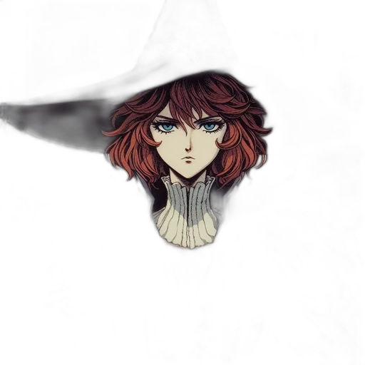 hat, crown, mask, hair, watercolor, fantasy art, anime, concept art transparent PNG cut-out