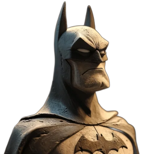 mask, comic book art, 3d render, concept art, photorealistic, side-profile, depiction, batman transparent PNG cut-out