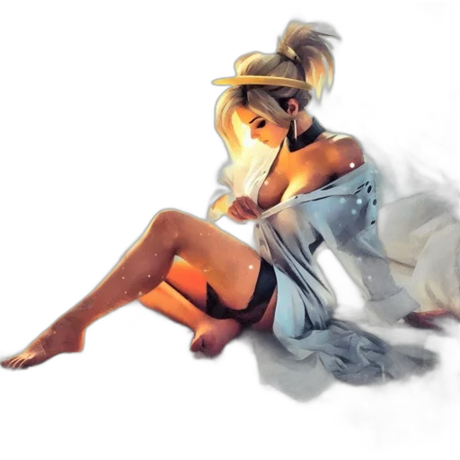 dress, mask, concept art, fantasy art, photorealistic, 3d render, fog, fire transparent PNG cut-out
