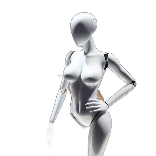 robot, dress, jewelry, staff, 3d render, concept art, photorealistic, eye-catching transparent PNG cut-out