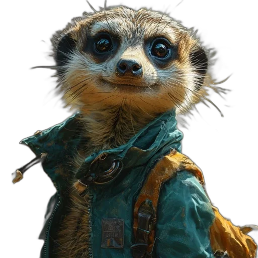 animal, staff, creature, face, concept art, photorealistic, 3d render, fantasy art transparent PNG cut-out