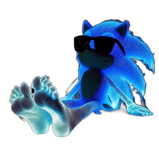 creature, dragon, animal, shoes, 3d render, vaporwave, concept art, blue transparent PNG cut-out