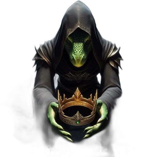 mask, crown, jewelry, staff, concept art, fantasy art, pixel art, 3d render transparent PNG cut-out
