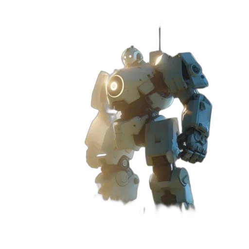 robot, weapon, creature, animal, concept art, 3d render, pixel art, vaporwave transparent PNG cut-out