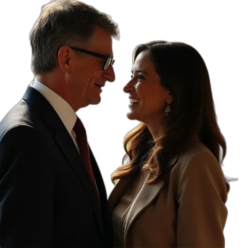 bill, melinda, gates transparent PNG cut-out