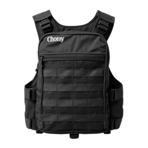 jacket, weapon, cyberpunk, black, gray, tactical, vest, chohey transparent PNG cut-out