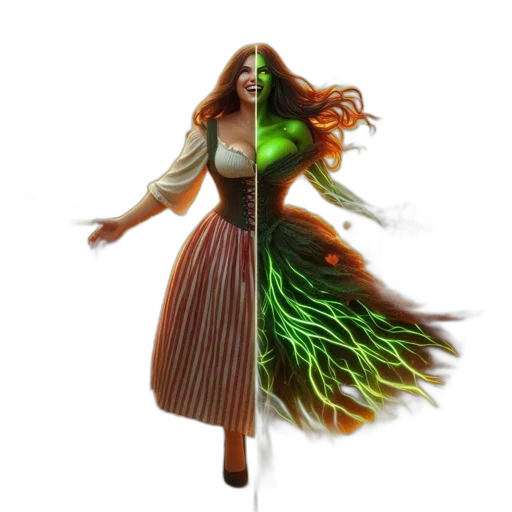 dress, hair, creature, concept art, fantasy art, 3d render, woman, stands transparent PNG cut-out