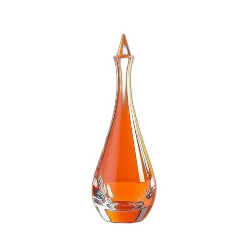 bottle, jewelry, crown, 3d render, sleek, modern, glass, vase transparent PNG cut-out