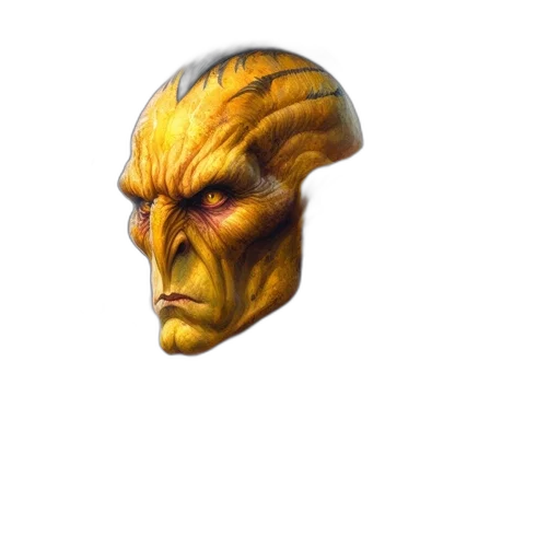 face, mask, staff, creature, concept art, 3d render, pixel art, fantasy art transparent PNG cut-out