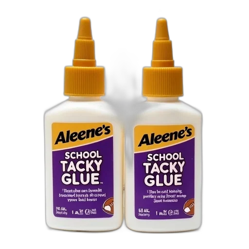 two, bottles, aleene, school, tacky, glue, displayed, side transparent PNG cut-out