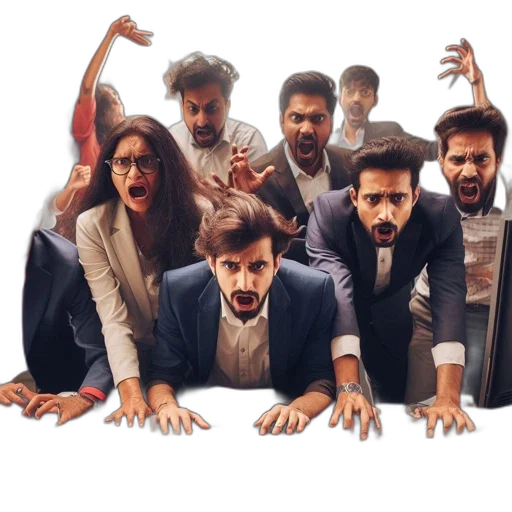 office, group, people, exhibit, intense, emotions, primarily, shock transparent PNG cut-out
