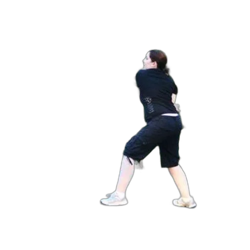 staff, 3d render, concept art, pixel art, photorealistic, woman, black, shirt transparent PNG cut-out