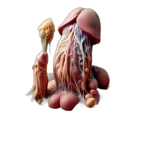 food, hair, creature, animal, 3d render, concept art, photorealistic, pixel art transparent PNG cut-out