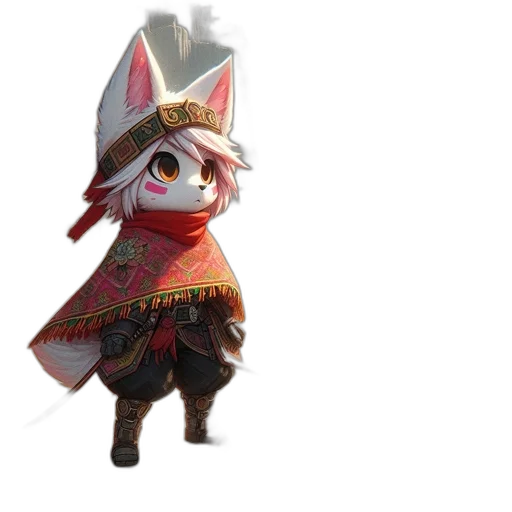 mask, staff, hat, animal, concept art, fantasy art, 3d render, pixel art transparent PNG cut-out