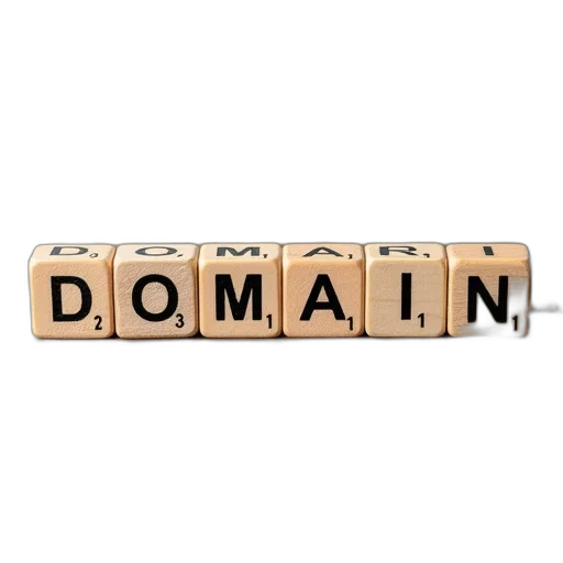 wooden, blocks, spelling, domain transparent PNG cut-out