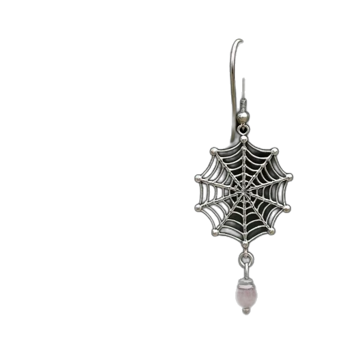 jewelry, crown, staff, sterling, spider, web, earrings transparent PNG cut-out