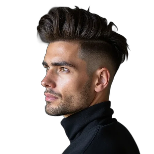 hair, jacket, face, staff transparent PNG cut-out