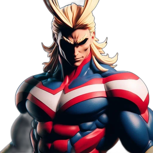 mask, hair, animal, weapon, comic book art, concept art, cartoon, 3d render transparent PNG cut-out