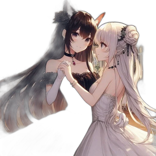 dress, dragon, crown, weapon, anime, fantasy art, concept art, pixel art transparent PNG cut-out