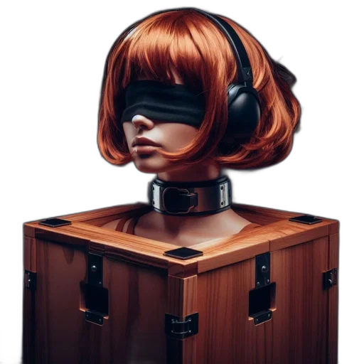 robot, mask, face, furniture, concept art, cyberpunk, 3d render, anime transparent PNG cut-out