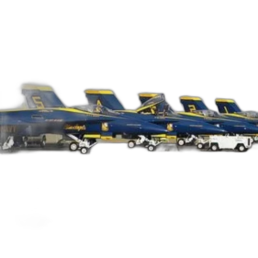 3d render, concept art, blue, angels, jets, lined, tarmac, ready transparent PNG cut-out