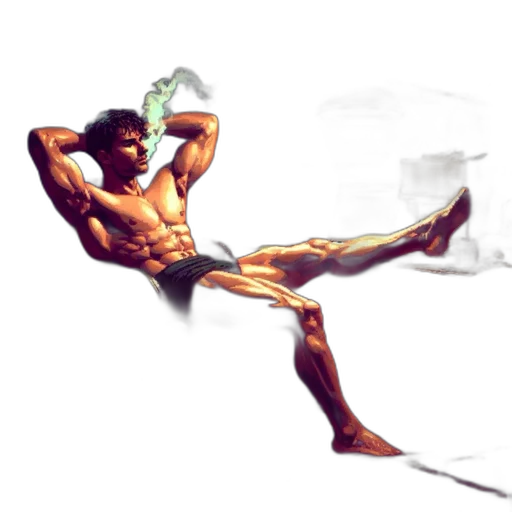 bottle, concept art, photorealistic, pixel art, comic book art, muscular, man, shirtless transparent PNG cut-out
