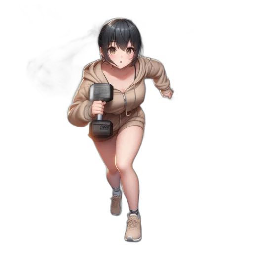 weapon, staff, jacket, dress, concept art, pixel art, fantasy art, anime transparent PNG cut-out